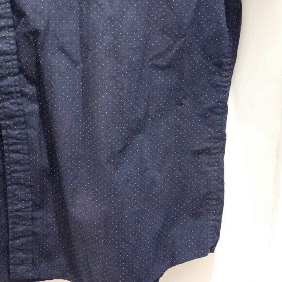 Monument Men’s Navy Polka Dot Short-Sleeve Button-Up Shirt 2X - Picture 6 of 14